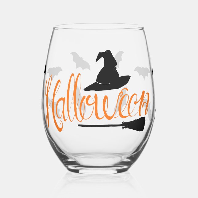 Vaso De Vino Guión de Halloween Gorra de brujas (Izquierda)