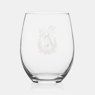Vaso De Vino Habla Derby Conmigo Camiseta Floral Caballo Vintag