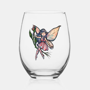 Vaso De Vino Hada rosa rosa
