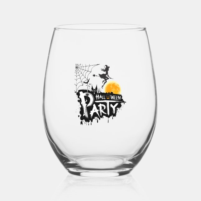 Vaso De Vino Halloween (Anverso)