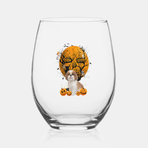 Vaso De Vino Halloween de perros