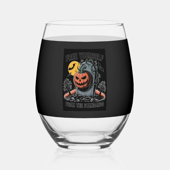Vaso De Vino Halloween Free Yourself From The Standards.jpg (Anverso)