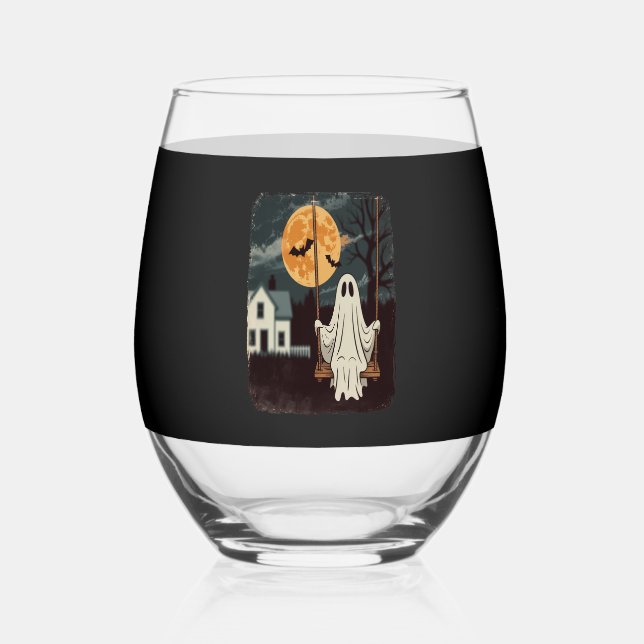 Vaso De Vino Halloween Haunted Ghost Swing (Anverso)