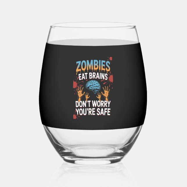 Vaso De Vino Halloween Zombie (Anverso)