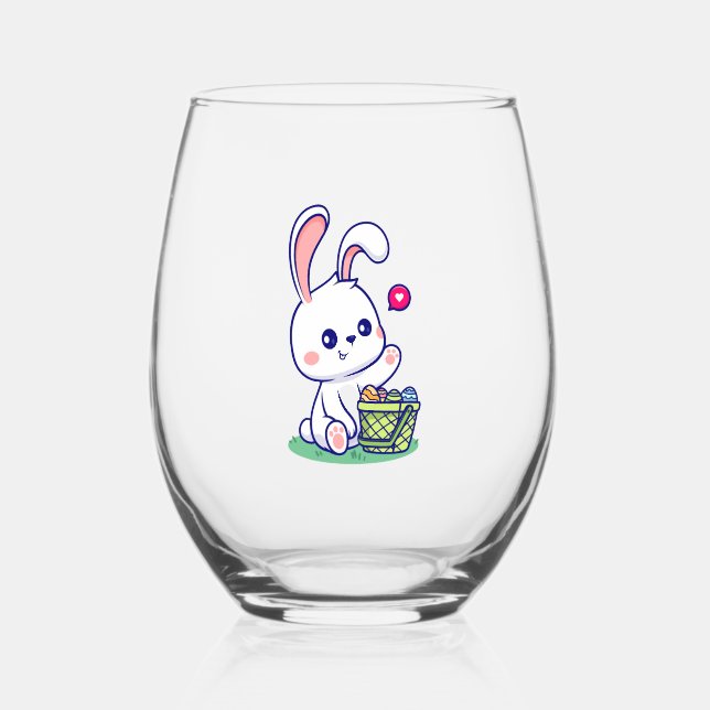 Vaso De Vino Happy Easter Bunny Collection 3 (Anverso)