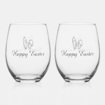Happy Easter Drinkware Set - Vidrio sin Stemless