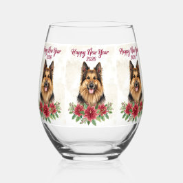 Vaso De Vino Happy New Year 2026 Dog Champagne Glass
