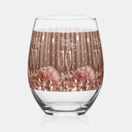 Vaso De Vino happy new year 2026 elegant wine glass