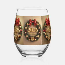 Vaso De Vino happy new year 2026 festive wreath