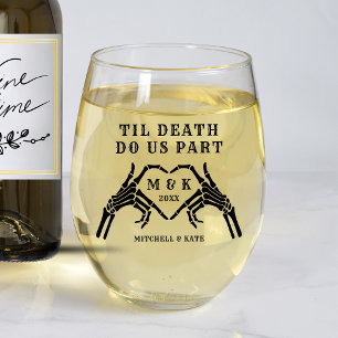 Vaso De Vino Hasta Que La Muerte Nos Haga Parte Esbozo Boda De