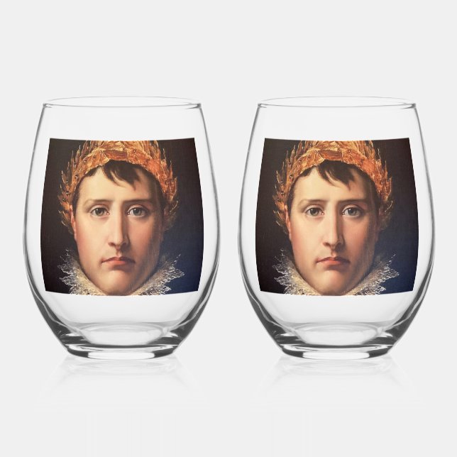 Vaso De Vino Héroe coronado con laurel de Napoleón     (Anverso)