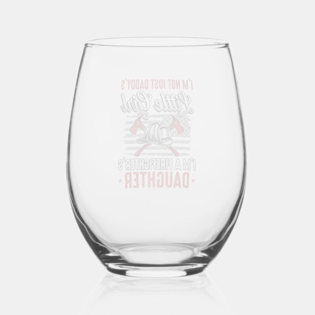Vaso De Vino Hija Bombero Vintage (Anverso)