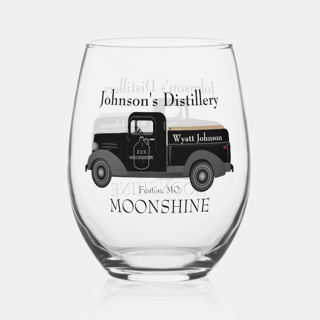 Vaso De Vino Hogar Bar Fun Moonshine Stemless Wine Glass (Anverso)