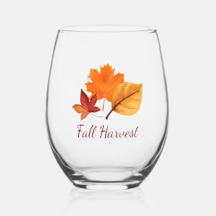 Vaso De Vino Hojas de cosecha de otoño