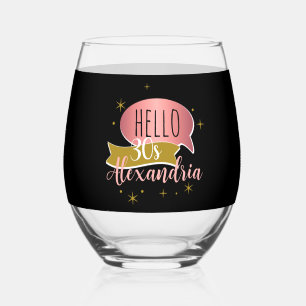 Vaso De Vino hola 30 Cumpleaños 30 personalizado con estilo