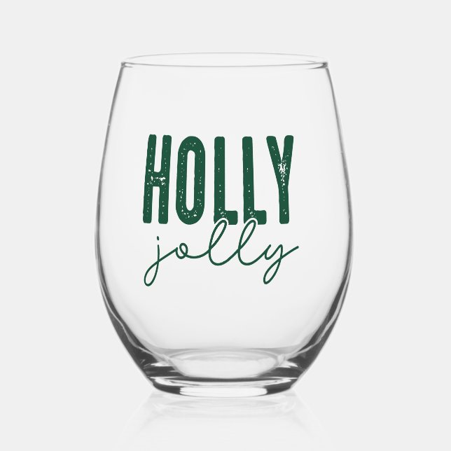 Vaso De Vino Holly Jolly (Anverso)