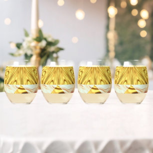 Vaso De Vino Hospitalidad de Lujo: Gilded Zenith Opulent Swirl 