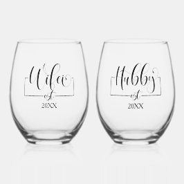 Vaso De Vino Hubby Wifie