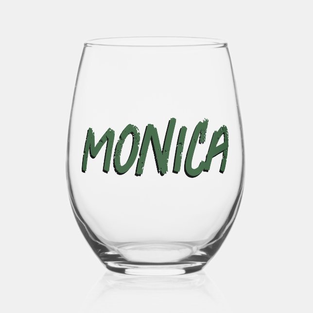 Vaso De Vino Hunter Green 3D Funny Name Moderno (Anverso)