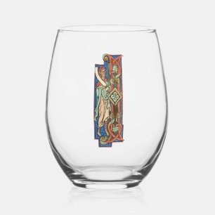 Vaso De Vino I inicial iluminado