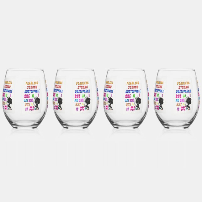 Vaso De Vino Imparable e intrépida Es (Anverso)