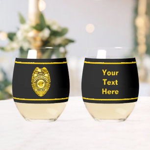 Vaso De Vino Insignia Del Jefe De La Policía De Cocina