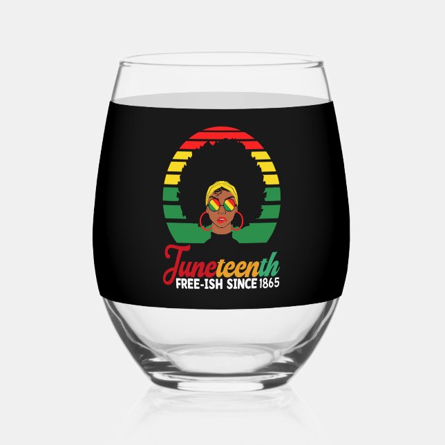 Vaso De Vino Ish libre de libertad negra desde 1865 (Anverso)