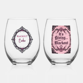 Vaso De Vino It’s Giving Blackout – Dark Gothic Stemless