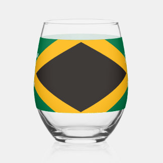 Vaso De Vino Jamaicanos beben juntos azul