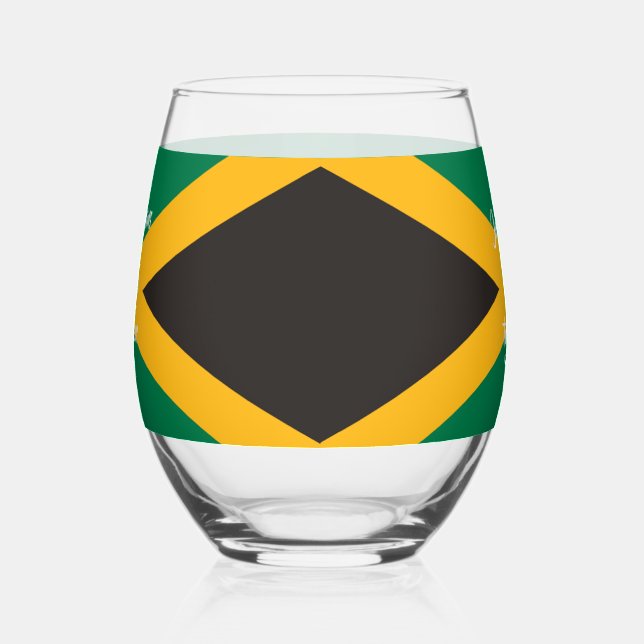 Vaso De Vino Jamaicanos beben juntos azul (Izquierda)