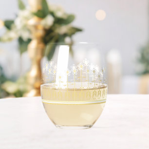 Vaso De Vino Jardín de flores bonito