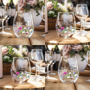 Vaso De Vino Jardín de flores silvestres Mesa superior Elegante
