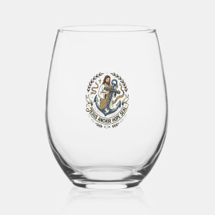 Vaso De Vino Jesús Ancla Esperanza Sello Jesús Ancla Esperanza