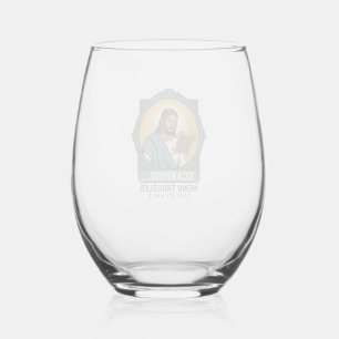 Vaso De Vino Jesús Código QR Borroso No Se Escanea Menú Humor T