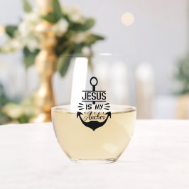 Vaso De Vino Jesús Es Mi Cita De La Fe Cristiana De Ancla