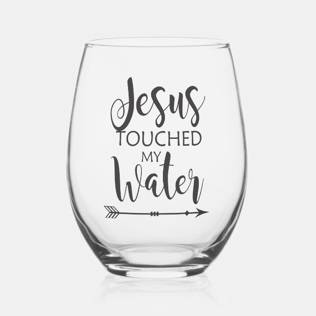 Vaso De Vino Jesús Tocó mi Agua (Anverso)