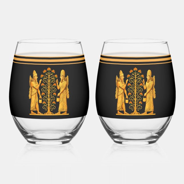 Vaso De Vino Juego de bebidas Golden Anunnaki (Anverso)