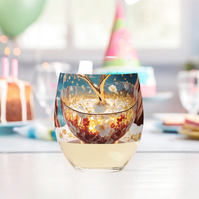 Vaso De Vino Juego de Drinkware (Insitu (Cumpleaños))