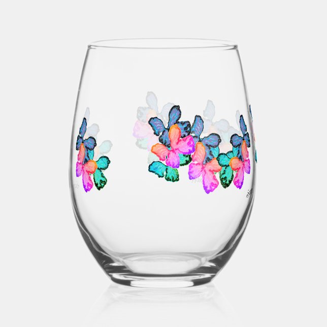 Vaso De Vino Juego De Drinkware : Amor A La Mariposa (Anverso)