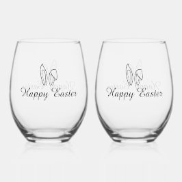 Vaso De Vino Juego de vajilla para Pascua - Copa de vino sin ta
