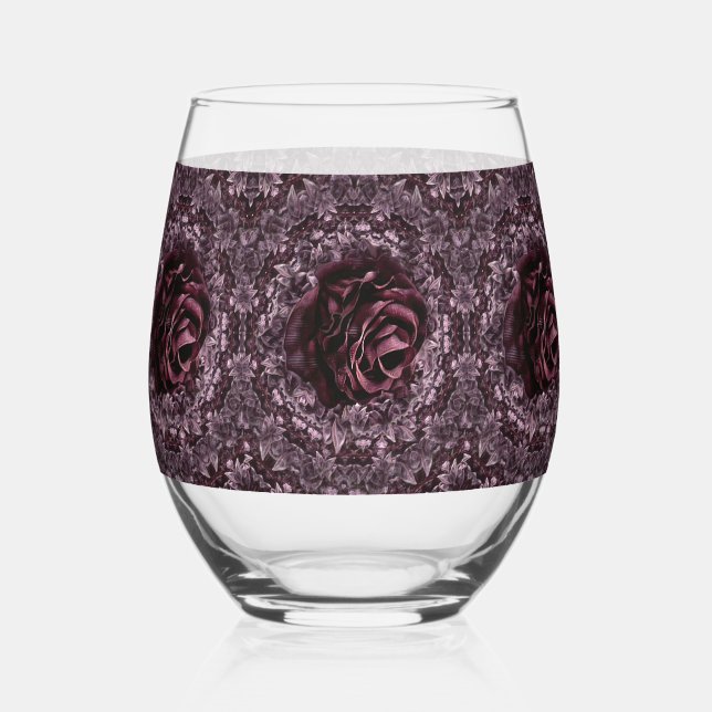 Vaso De Vino Juego de vajilla Rose Mandala (Anverso)