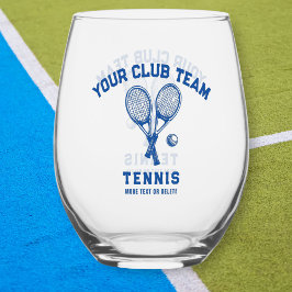 Vaso De Vino Jugador de tenis Club nombre equipo azul personali