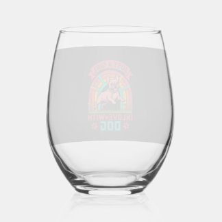 Vaso De Vino Just Girl Inlove Dog French Bulldog Rainbow Paws