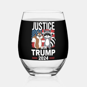 Vaso De Vino Justicia para el cacahuete gana a Trump 2024
