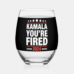 Vaso De Vino Kamala Fuera Kamala Harris 2024