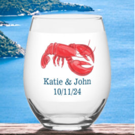 Vaso De Vino Keepsake Preppy Lobster Wedding Favor