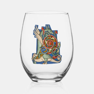 Vaso De Vino L inicial iluminado