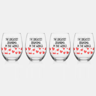 Vaso De Vino La Abuela Más Grande Del Mundo Personalizado