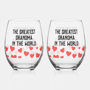 Vaso De Vino La Abuela Más Grande Del Mundo Personalizado