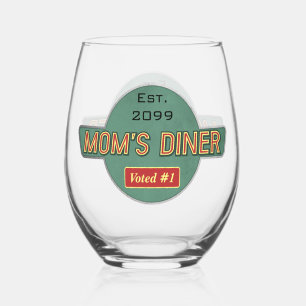 Vaso De Vino La bebida Retro Diner de Mamá